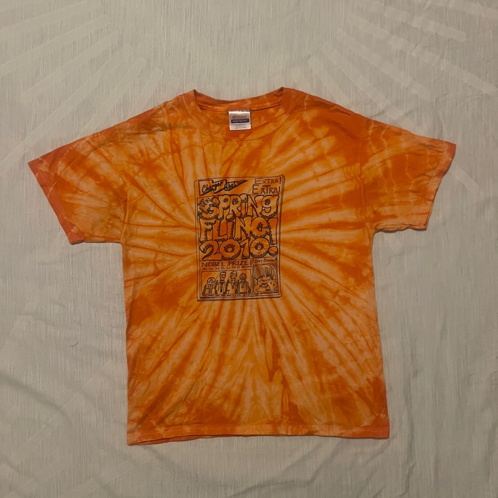 2010 Spring Fling Tie Dye T-Shirt | Orange Hanes Heavyweight
